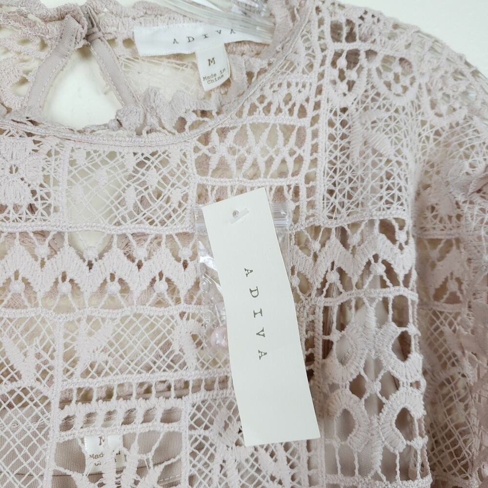 A diva | Blush Crochet w/Ruffles Top - Picture 4 of 7